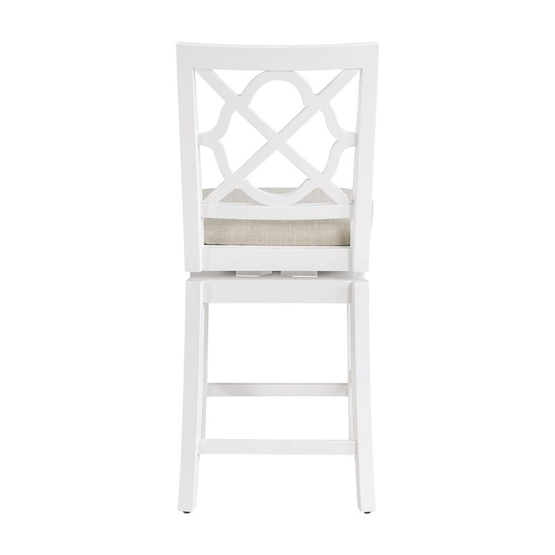 Home 2 Office 24in Walker Swivel Barstool in White