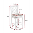 Home 2 Office 24in Walker Swivel Barstool in White