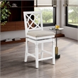 Home 2 Office 24in Walker Swivel Barstool in White