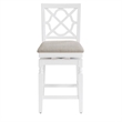 Home 2 Office 24in Walker Swivel Barstool in White