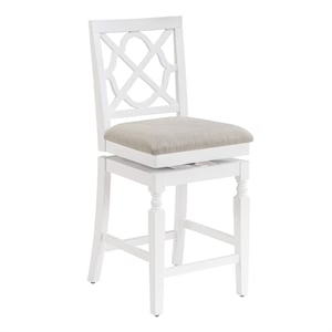 Home 2 Office 24in Walker Swivel Barstool in White