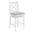 Home 2 Office 24in Walker Swivel Barstool in White