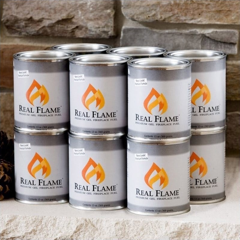 Real Flame 13 oz Gel Fuel 12 Pack for Fireplace