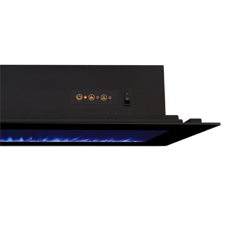 Real Flame DiNatale Wall Mounted Electric Fireplace in Black