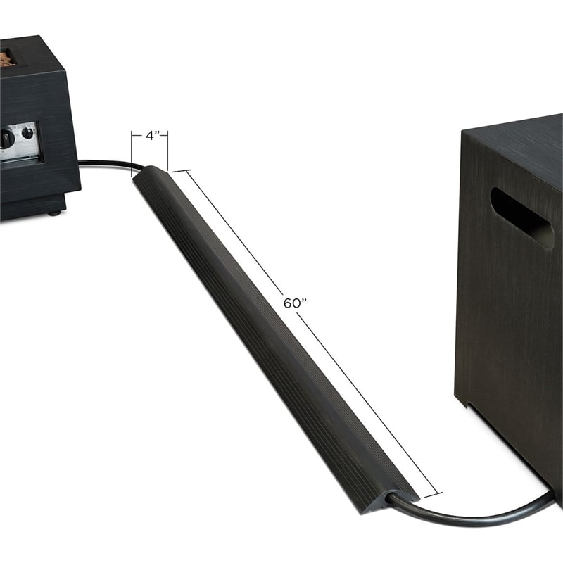 Real Flame Rubber Hose Cover in Black