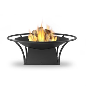 Real Flame Parker Wood Burning Fire Pit in Black