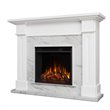 Real Flame Kipling Electric Fireplace in White Marble