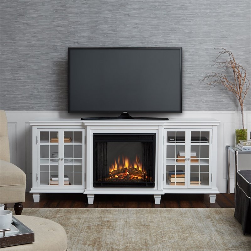 Real Flame Marlowe Fireplace Tv Stand In White 2770e W