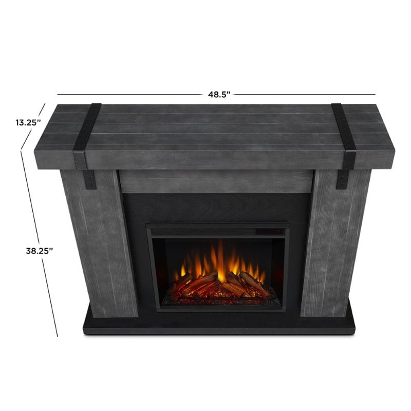 Real Flame Aspen Electric Fireplace in Gray Barnwood