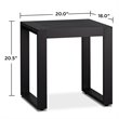 Real Flame Baltic Aluminum Patio End Table in Black (Set of 2)