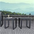 Real Flame Baltic Aluminum Patio End Table in Gray (Set of 2)