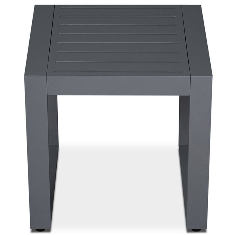 Real Flame Baltic Aluminum Patio End Table in Gray (Set of 2)