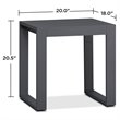Real Flame Baltic Aluminum Patio End Table in Gray (Set of 2)