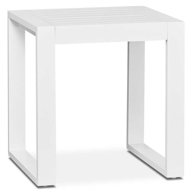 Real Flame Baltic Aluminum Patio End Table In White Set Of 2 Real Flame Baltic Aluminum Patio End