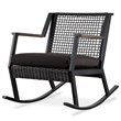 Real Flame Calvin Aluminum Patio Rocker in Black (Set of 2)