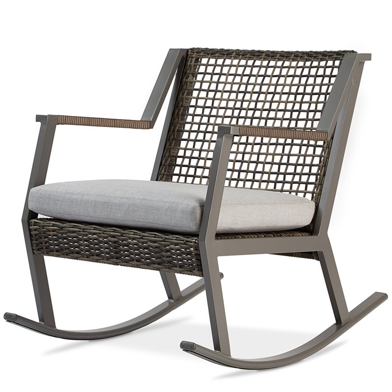 Aluminum Patio Rocking Chairs Top, Cane Rocking Chair Outdoor