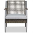 Real Flame Calvin Aluminum Patio Dining Arm Chair in Gray (Set of 2)