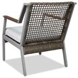 Real Flame Calvin Aluminum Patio Dining Arm Chair in Gray (Set of 2)