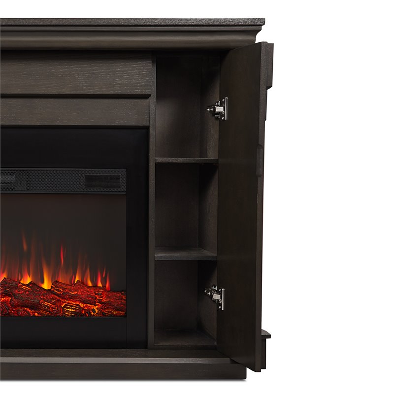 Real Flame Carlisle Electric Fireplace in Gray Cymax Business
