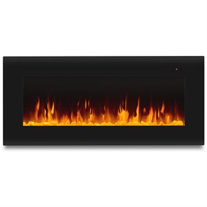 real flame corretto wall mounted electric fireplace in black