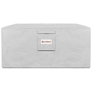 Real Flame Baltic 37&quot Square Fire Pit Protective Cover in Light Gray