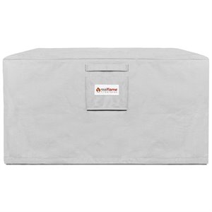 Real Flame Ventura 37&quot Square Fire Pit Protective Cover in Light Gray