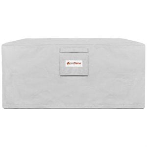 real flame ventura 51&quot fire pit protective polyester fabric cover in light gray