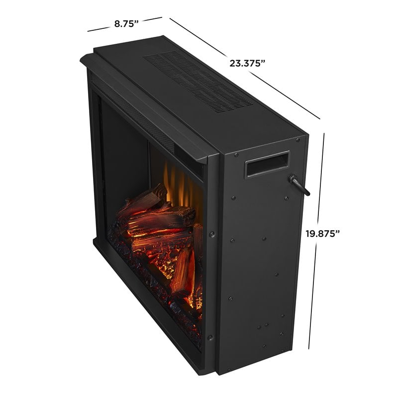 Real Flame Vivid Flame Stainless Steel Electric Firebox in Black ...