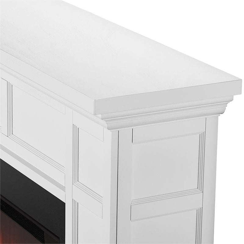 Real Flame Alcott Landscape Electric Wood Fireplace in White