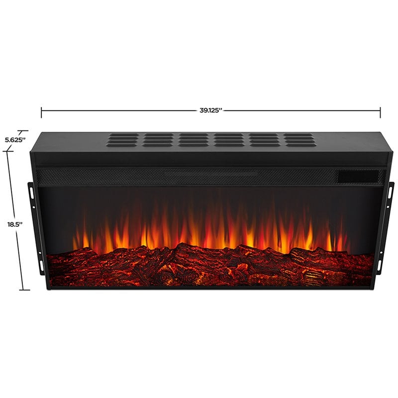 Real Flame Alcott Landscape Electric Wood Fireplace in White