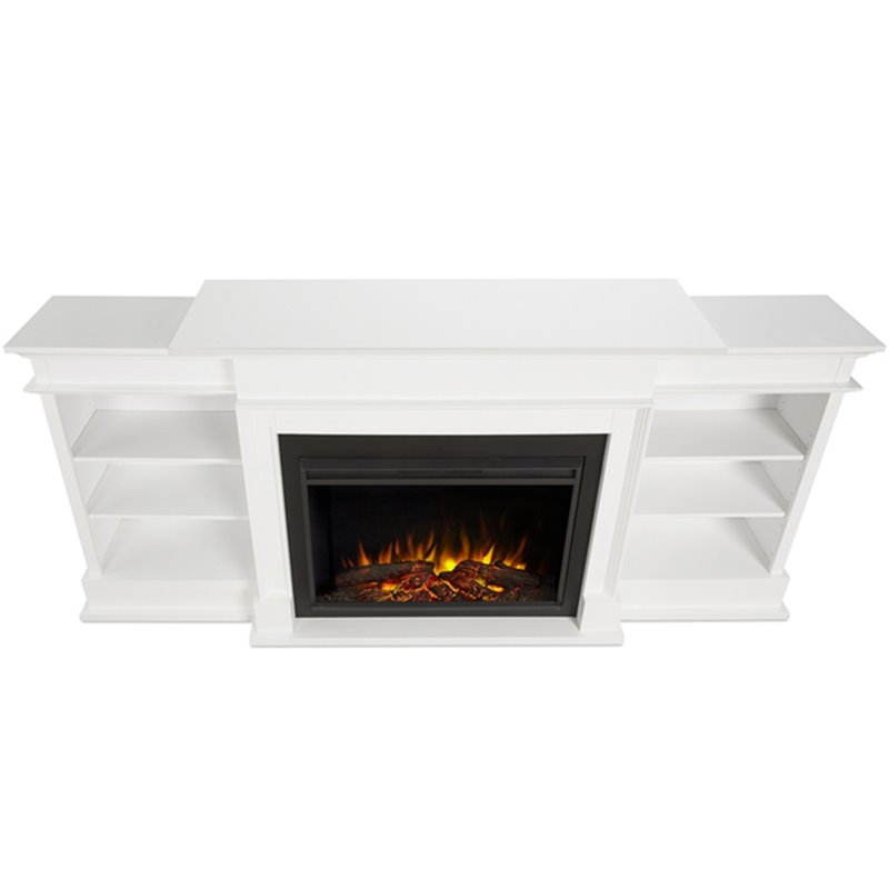 Real Flame Ashton 92" Modern Wood Grand Electric Fireplace TV Stand in