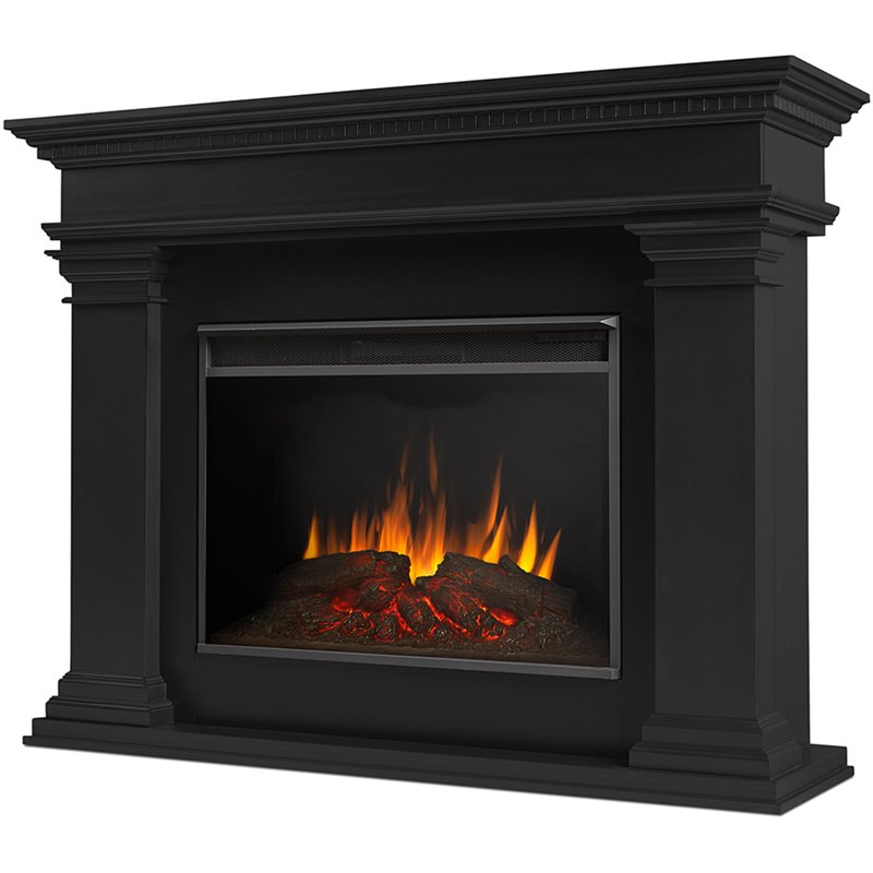 Real Flame Antero Grand Electric Fireplace in Black 8090EBLK