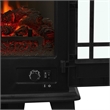 Real Flame Contemporary Metal Foster Stove Electric Fireplace in Black