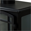 Real Flame Contemporary Metal Foster Stove Electric Fireplace in Black