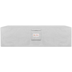real flame aegean large rectangle fire table fabric protective cover in gray