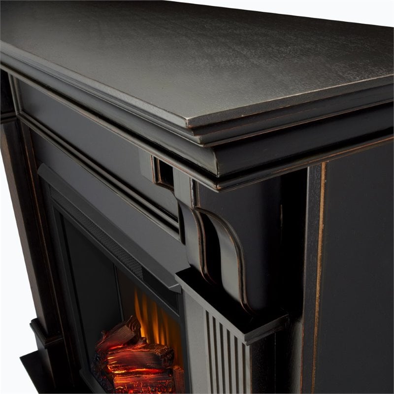 Real Flame Ashley Electric Fireplace in Black Wash