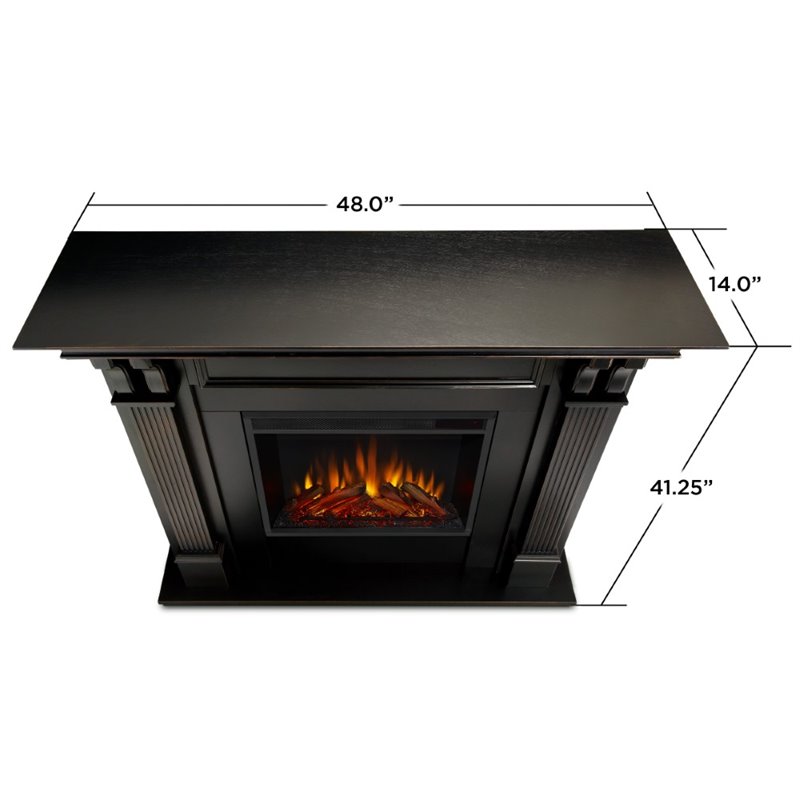 Real Flame Crawford Electric Slim Line Fireplace in Chestnut Oak