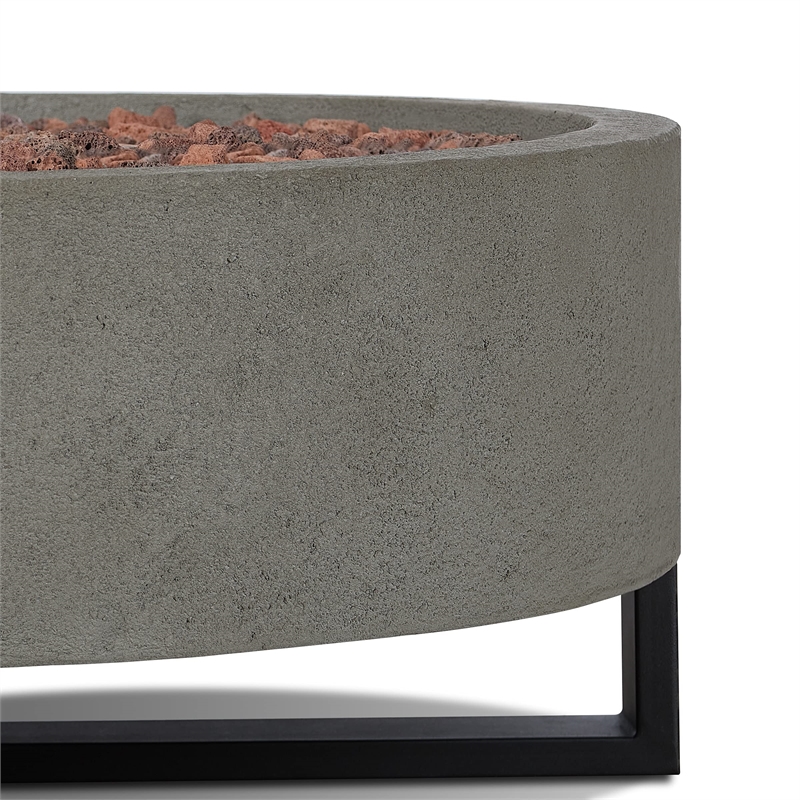 Real Flame Idledale Propane Fire Bowl for Outdoors in Glacier Gray