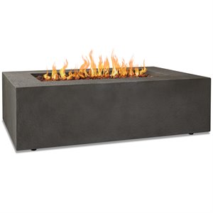 real flame baltic natural gas fire table in glacier gray