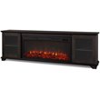 Real Flame Benjamin Solid Wood Landscape Media Electric Fireplace in Brown
