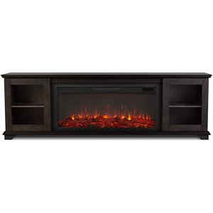 real flame benjamin solid wood landscape media electric fireplace