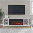 Real Flame Benjamin Solid Wood Landscape Media Electric Fireplace in White