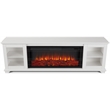 Real Flame Benjamin Solid Wood Landscape Media Electric Fireplace in White