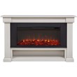 Real Flame Bristow Solid Wood Landscape Electric Fireplace in Bone White