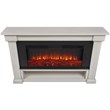 Real Flame Bristow Solid Wood Landscape Electric Fireplace in Bone White