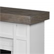 Real Flame Cravenhall Solid Wood and Glass Landscape Electric Fireplace in White