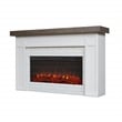 Real Flame Cravenhall Solid Wood and Glass Landscape Electric Fireplace in White
