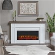 Real Flame Cravenhall Solid Wood and Glass Landscape Electric Fireplace in White