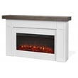 Real Flame Cravenhall Solid Wood and Glass Landscape Electric Fireplace in White