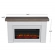 Real Flame Cravenhall Solid Wood and Glass Landscape Electric Fireplace in White